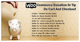 WooCommerce Donation Or Tip On Cart And Checkout